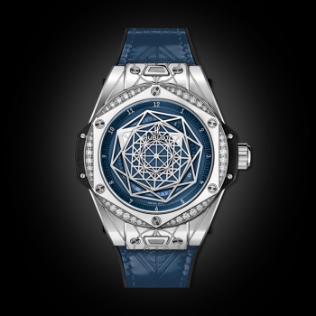 HUBLOT BIG BANG ONE CLICK SANG BLEU STEEL BLUE DIAMONDS 39MM
