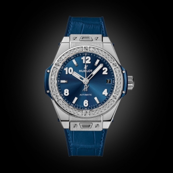Siêu phẩm Hublot Bigbang One Click Steel blue Diamonds 39mm