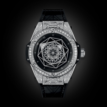 HUBLOT BIG BANG SANG BLEU STEEL PAVÉ 39MM
