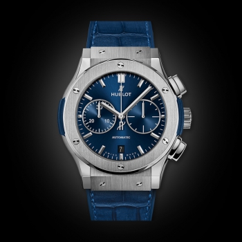 HUBLOT CLASSIC FUSION BLUE CHRONOGRAPH TITANIUM