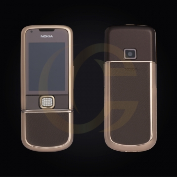 NOKIA 8800E VÀNG HỒNG DA NÂU PHÍM ĐÁ CHÍNH HÃNG