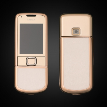 NOKIA 8800E VÀNG HỒNG DA TRẮNG ĐÍNH ĐÁ  CHÍNH HÃNG