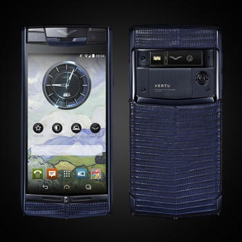 VERTU SIGNATURE TOUCH PURE NAVY LIZARD 2016 MỚI 100%