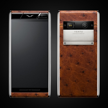 VERTU CŨ ASTER COGNAC OSTRICH
