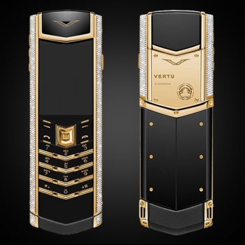 VERTU SIGNATURE S YELLOW GOLD FULL DIAMONDS