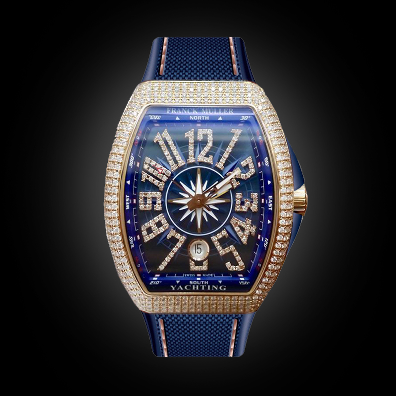 Franck Muller V41 Yachting Rose Full Diamonds