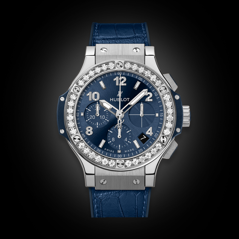 HUBLOT BIG BANG 41MM STEEL BLUE DIAMONDS