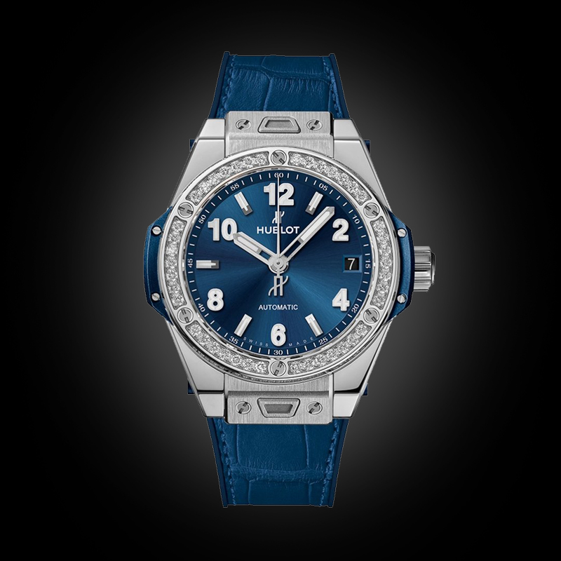 Siêu phẩm Hublot Bigbang One Click Steel blue Diamonds 39mm