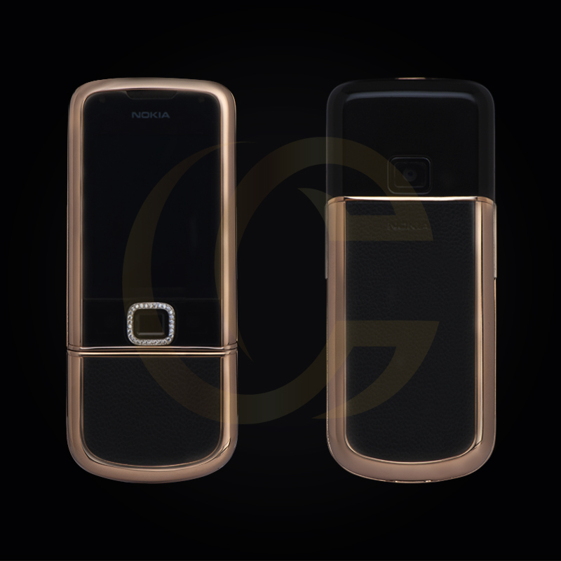 NOKIA 8800E VÀNG HỒNG DA ĐEN ĐÍNH ĐÁ CHÍNH HÃNG
