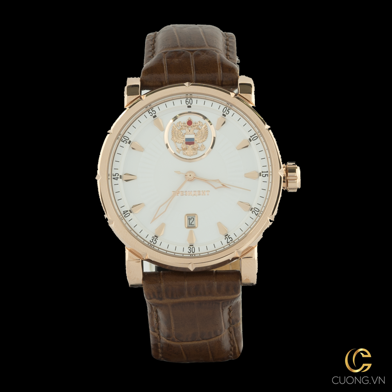 Đồng hồ President Carving White