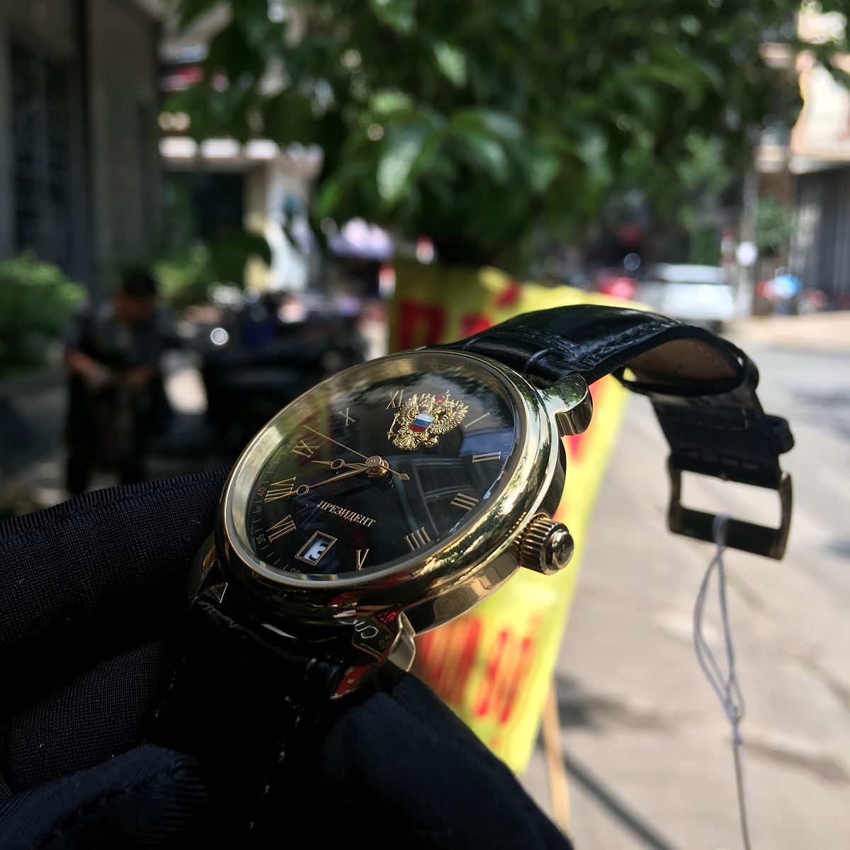 Đồng hồ Poljot President Gold Black 01