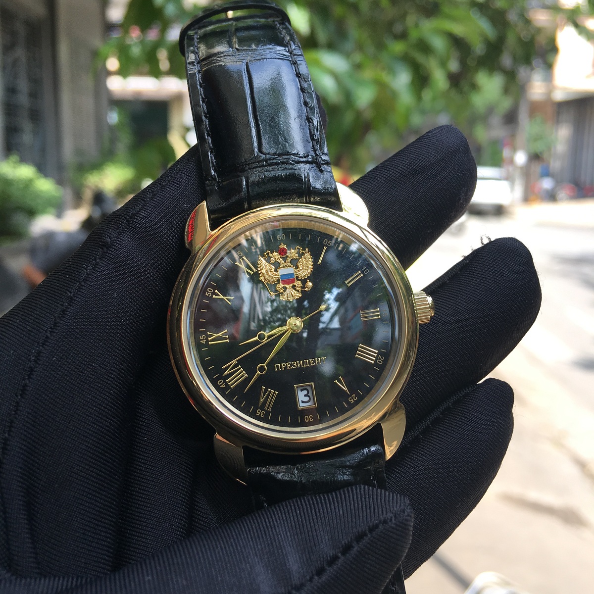 Đồng hồ Poljot President Gold Black