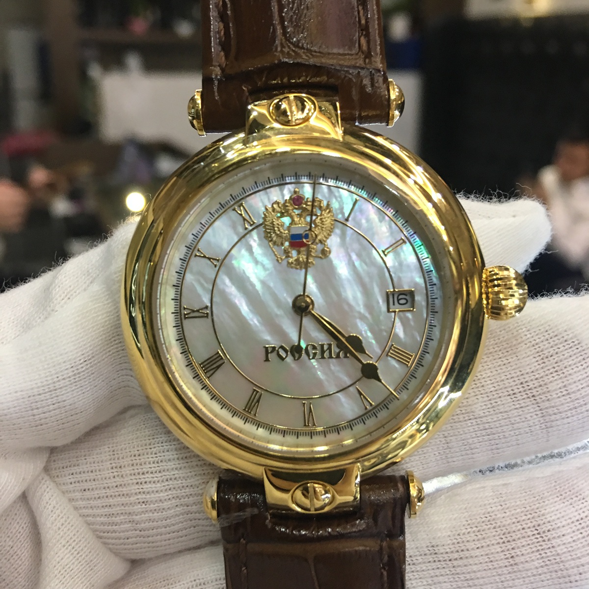 Đồng hồ Poljot President Gold Pearl 02