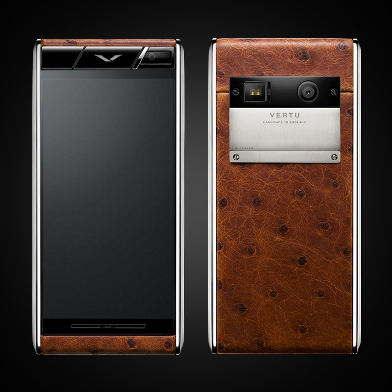 VERTU CŨ ASTER COGNAC OSTRICH