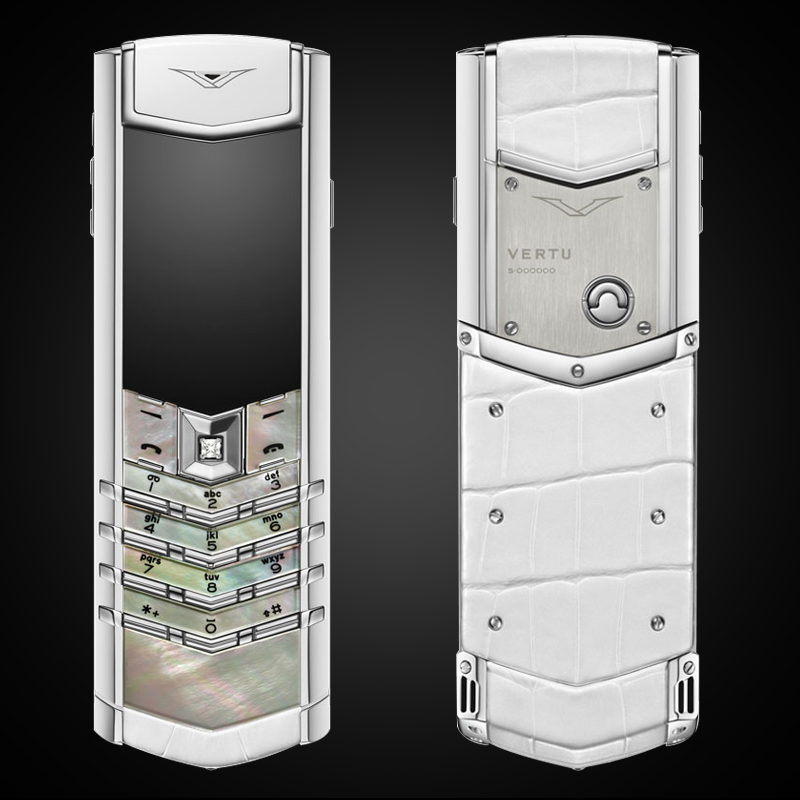 VERTU SIGNATURE S WHITE MOTHER OF PEARL MỚI 100%